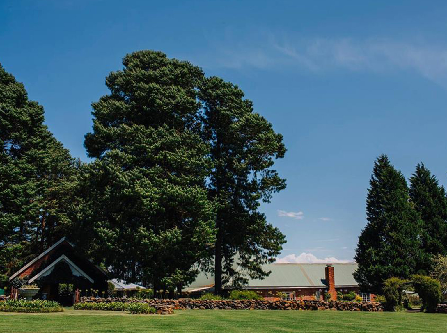 The chapel and grounds under open Midlands sky